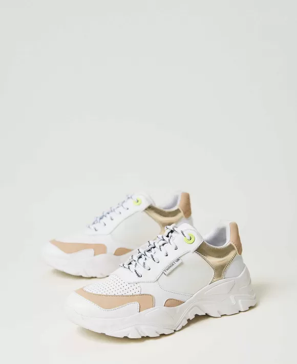 TWINSET Milano Sneakers Running Con Dettagli Laminati Bianco Cheap