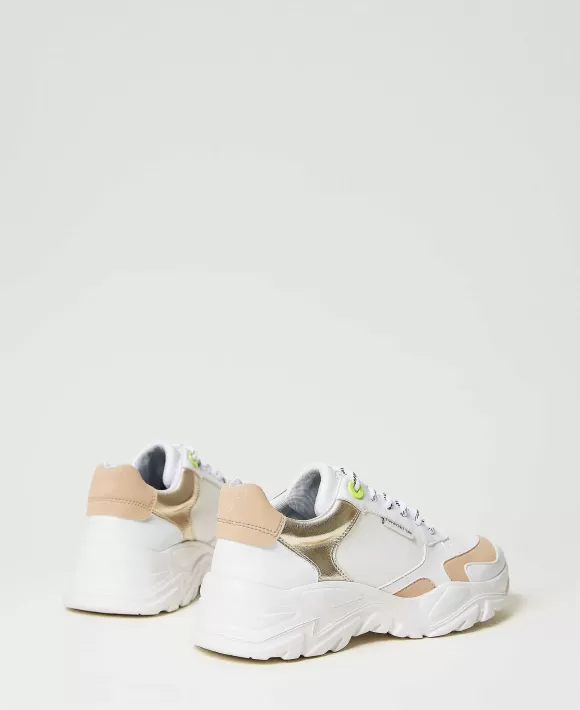 TWINSET Milano Sneakers Running Con Dettagli Laminati Bianco Cheap