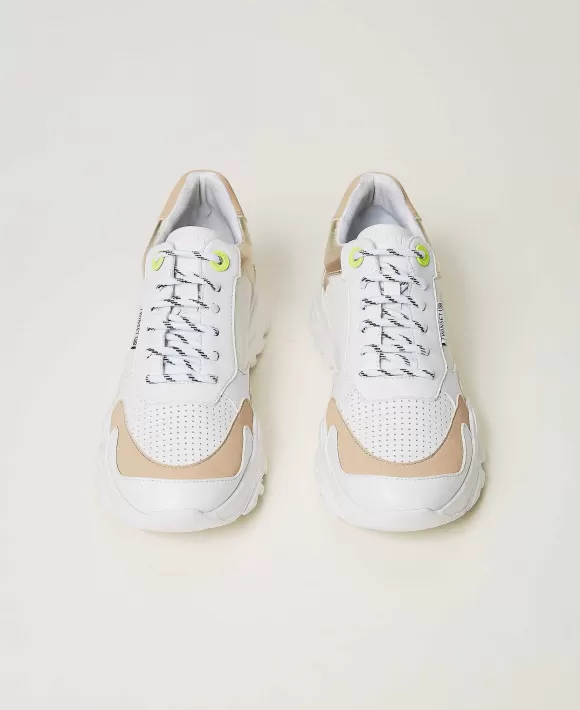 TWINSET Milano Sneakers Running Con Dettagli Laminati Bianco Cheap