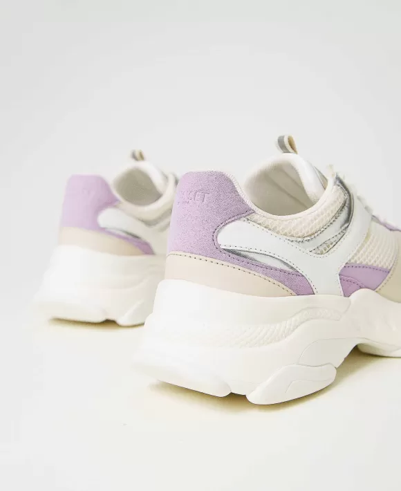 TWINSET Milano Sneakers Running In Pelle Con Inserti Viola Store