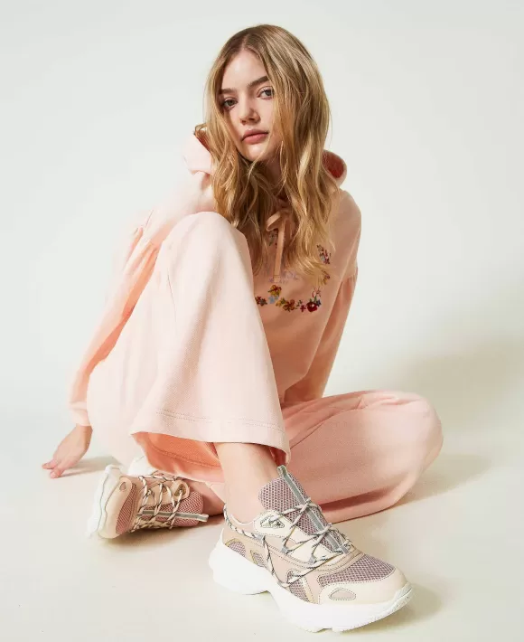 TWINSET Milano Sneakers Slip On In Pelle Con Inserti Beige Hot
