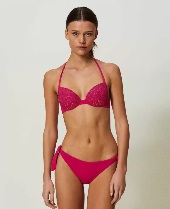 TWINSET Milano Tanga Da Bagno Con Oval T Fucsia New