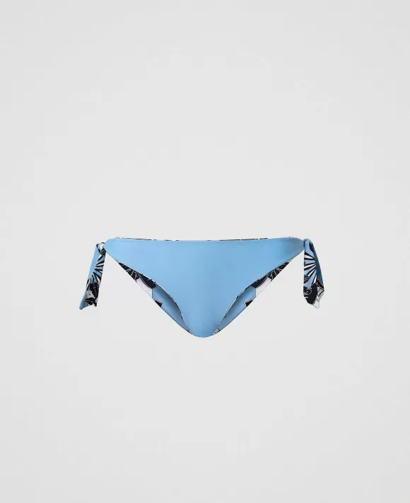 TWINSET Milano Tanga Da Bagno Reversibile A Fiori Azzurro Store