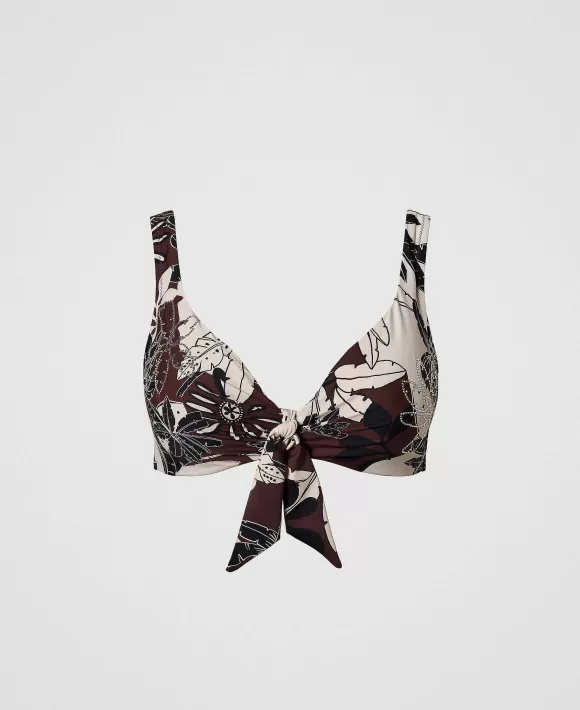TWINSET Milano Triangolo Da Bagno A Fiori Con Strass Marrone Best