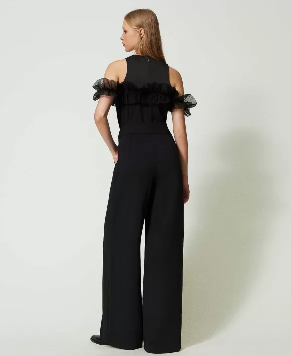 TWINSET Milano Tuta Con Volant In Tulle Nero Store