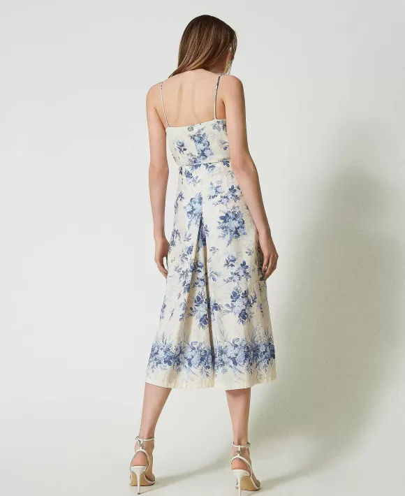 TWINSET Milano Tuta In Misto Lino Con Stampa A Fiori Fantasia Best
