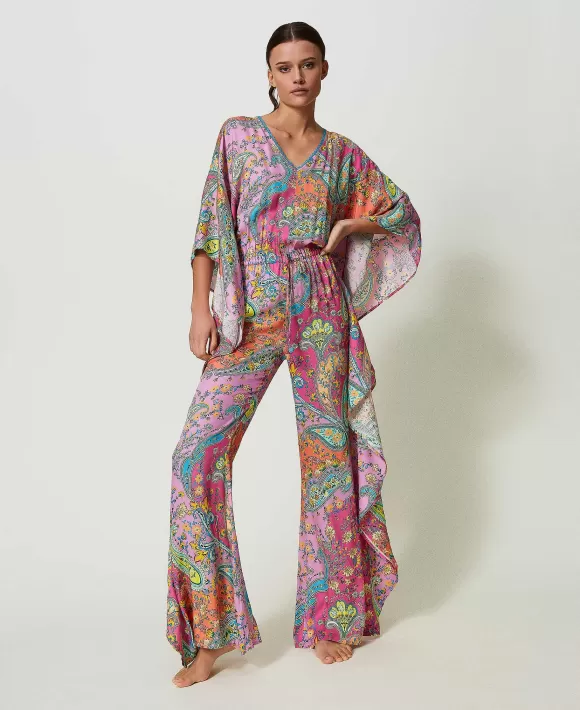 TWINSET Milano Tuta In Twill A Stampa Paisley Fantasia Store